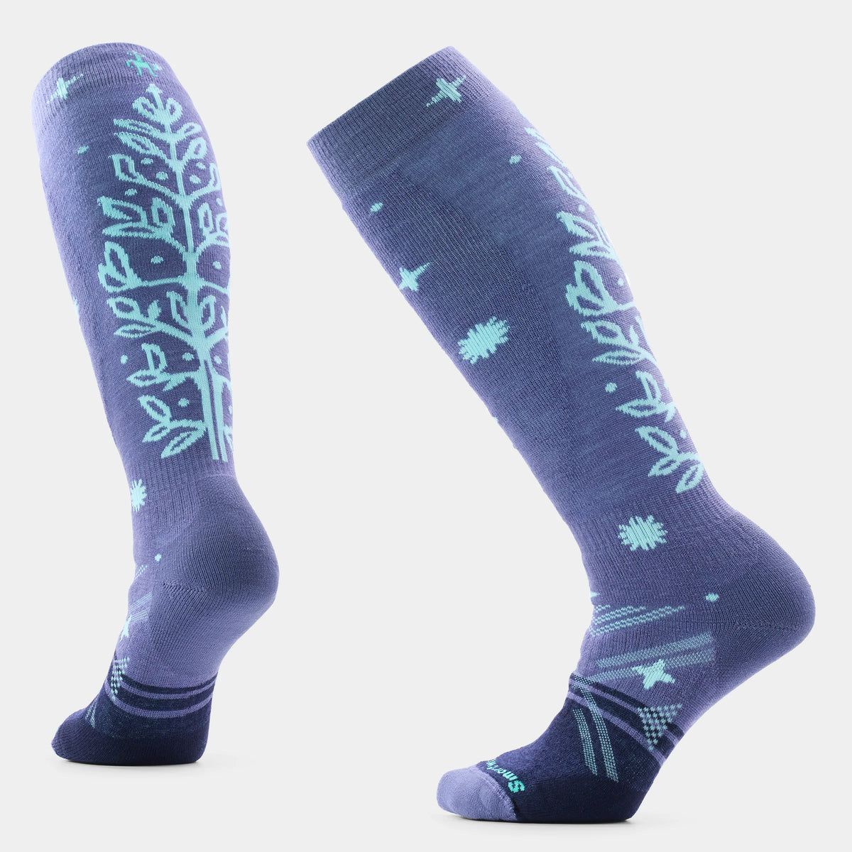 Women's Ski Ice Blossom Over the Calf Socks