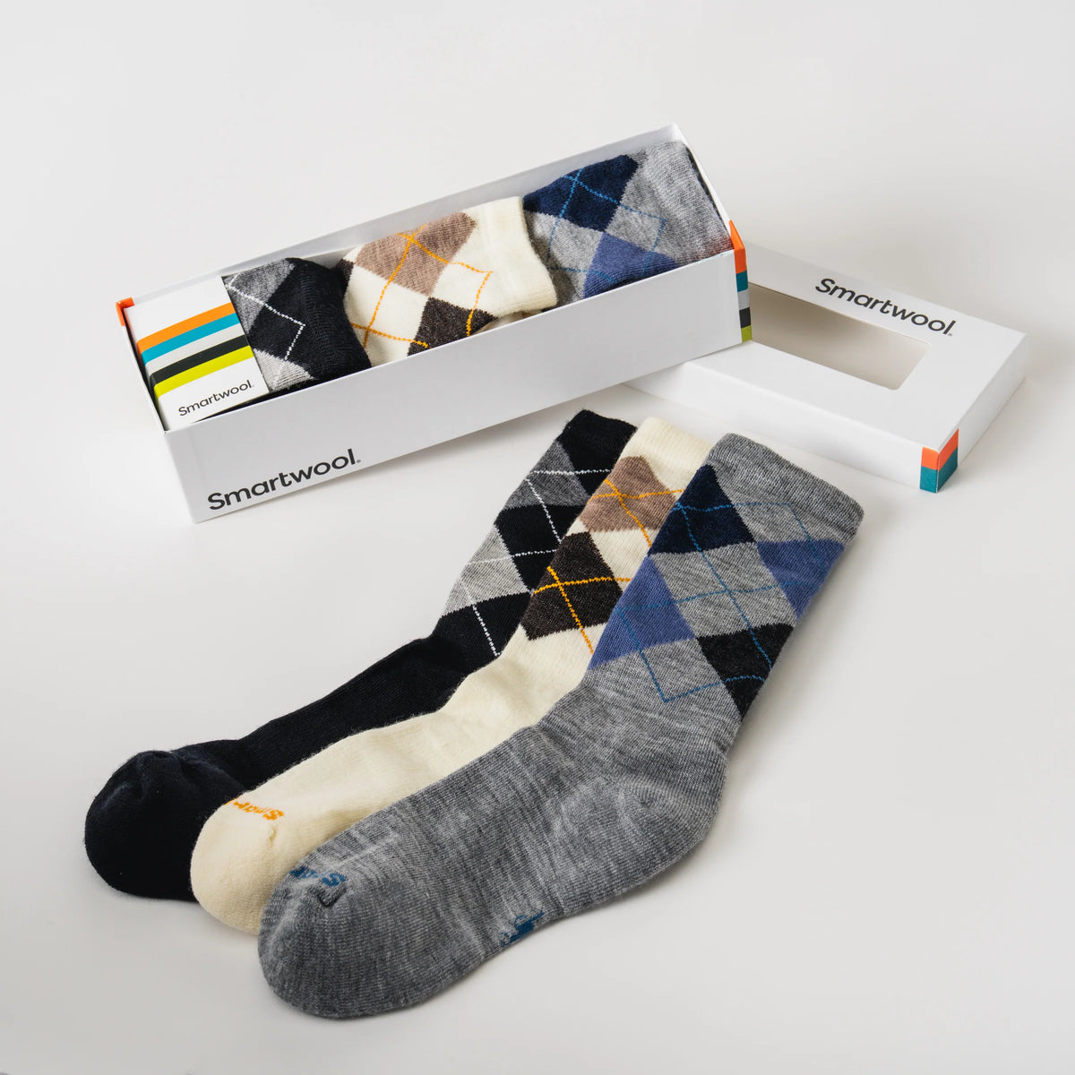 Everyday Diamond Jim Argyle Crew Socks Trio Gift Box